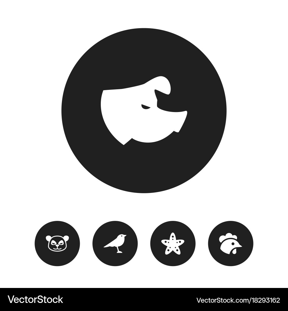 Set of 5 editable zoo icons includes symbols Vector Image