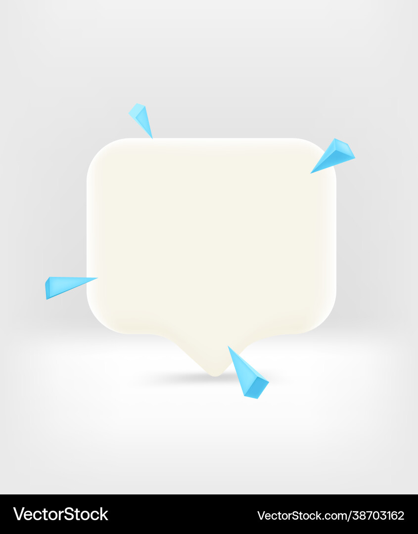Speech cloud with copy space template for a text vector image