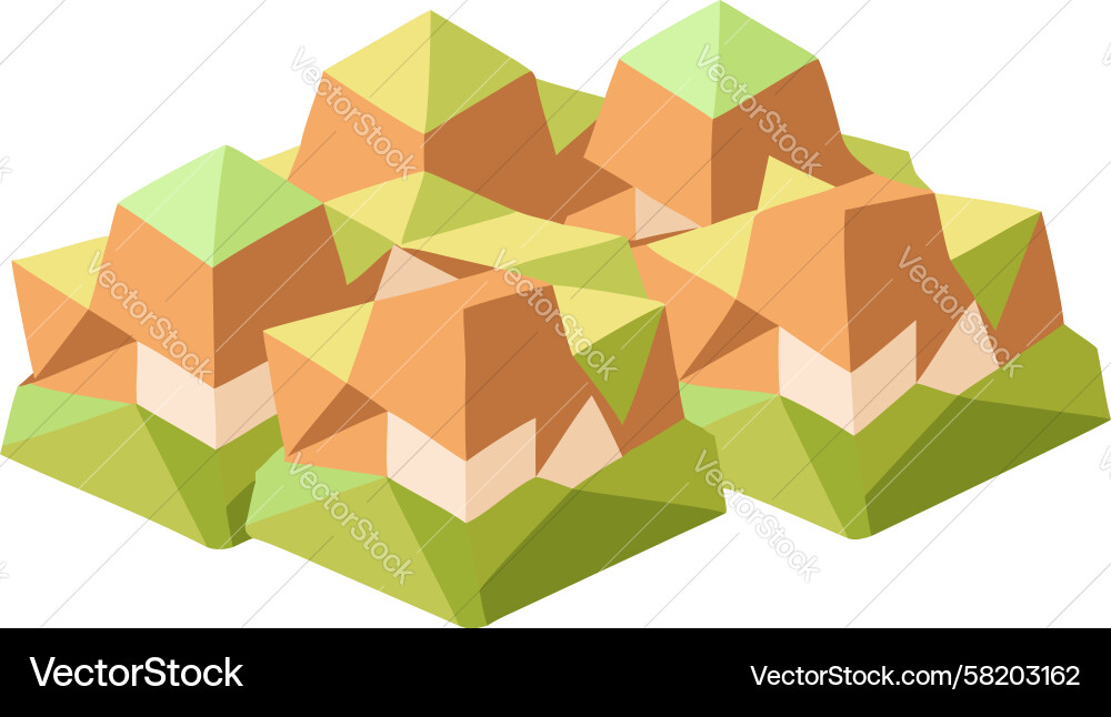 Stacked geometric blocks design generative ai Vector Image