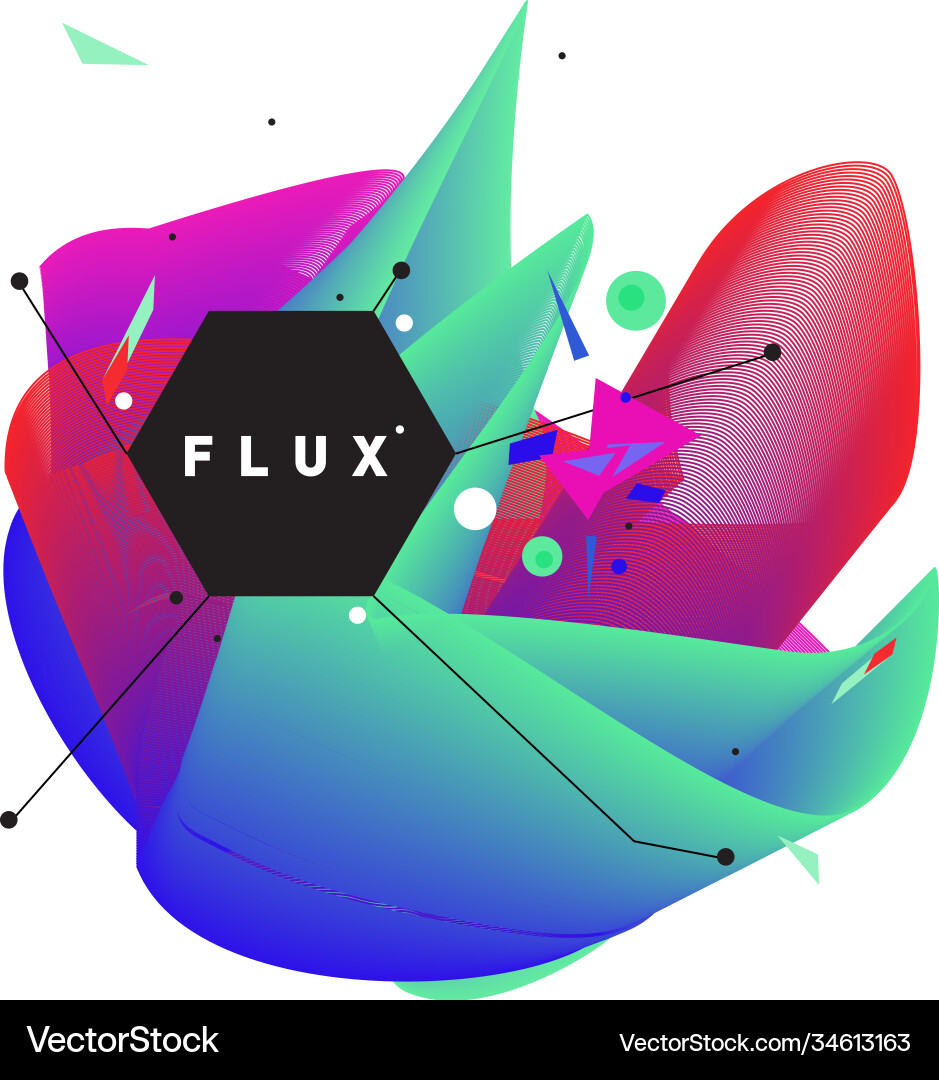 3d colorful wave background dynamic flux effect 3d colorful wave background dynamic flux effect Vector Image