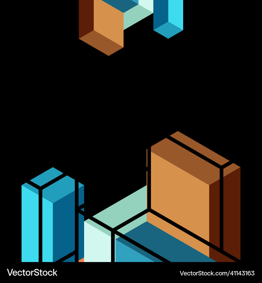 Abstract background 3d cubes cubic elements Abstract background 3d cubes cubic elements vector image
