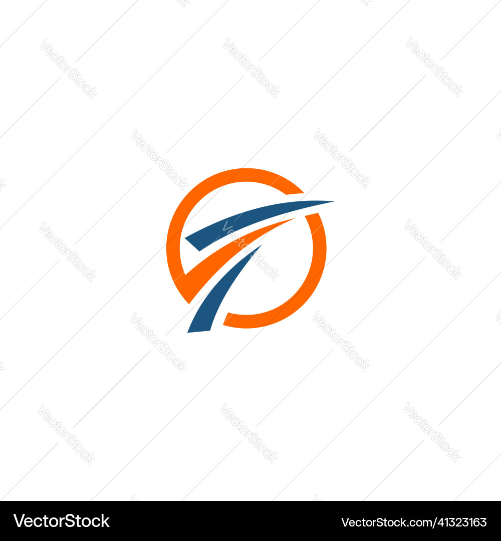 Abstract Curve Logo - Circular Shape Vector Image