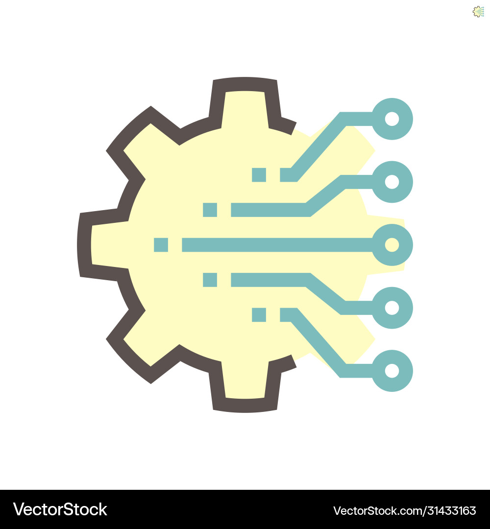 Computer chip processor and technology icon set Computer chip processor and technology icon set vector image