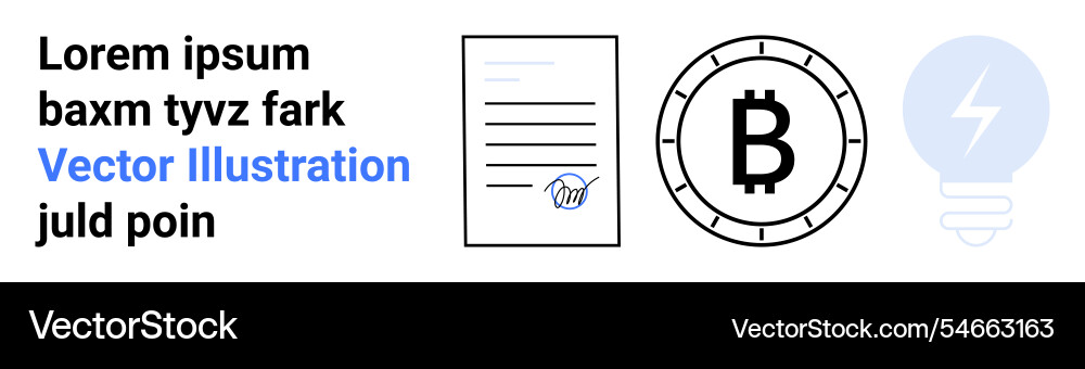 Cryptocurrency contract with blockchain Cryptocurrency contract with blockchain vector image