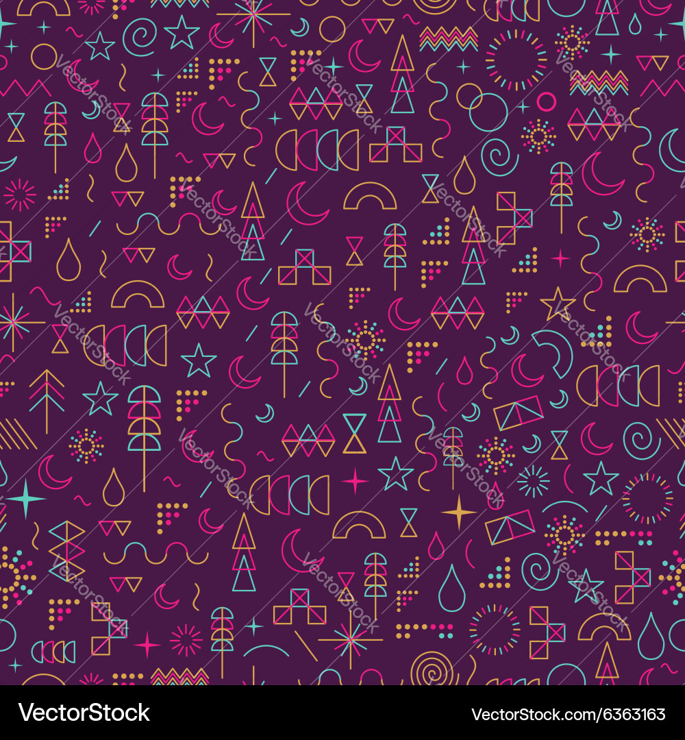 Geometric Line Art Pattern Vector Image