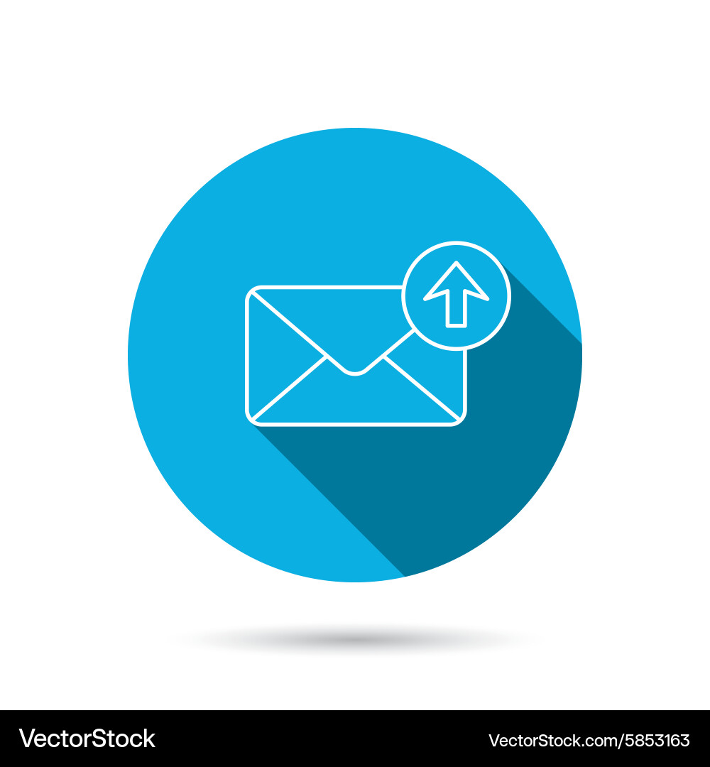 Mail outbox icon email message sign vector image