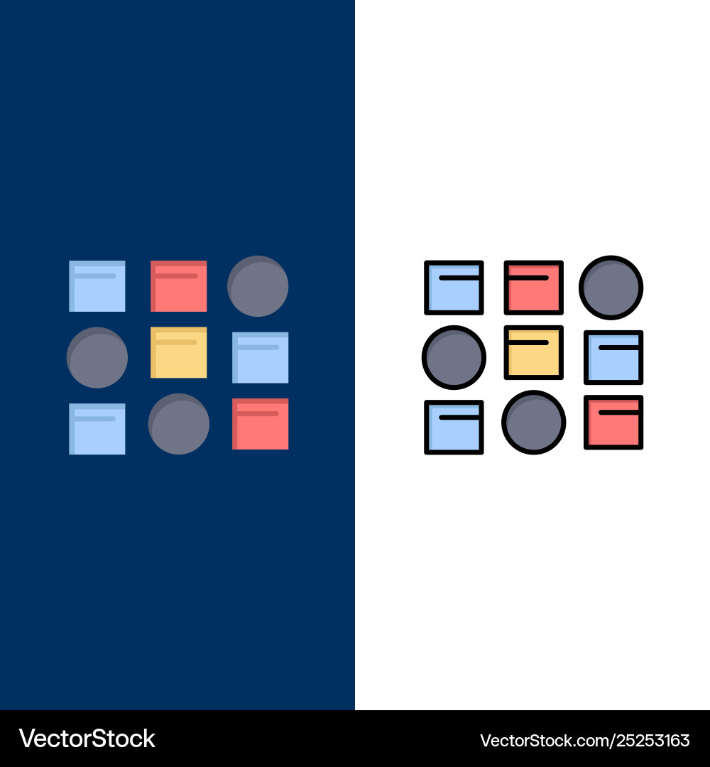 Pattern system data science icons vector image
