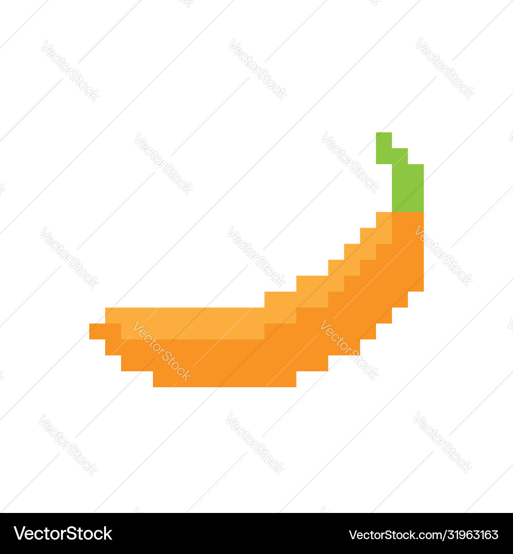 Pixel banana icon element for game Pixel banana icon element for game Vector Image
