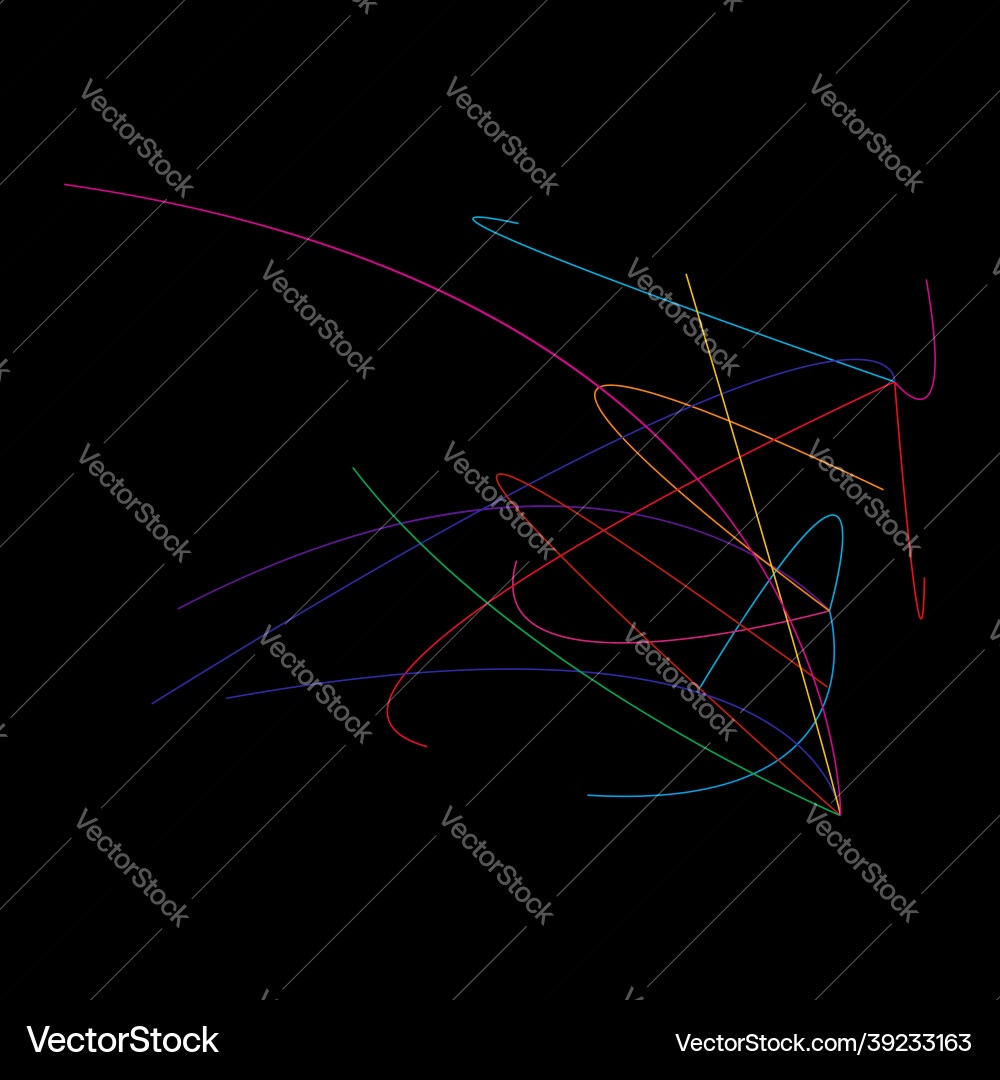 Random kurvig squiggly gewinkelte Linien Knotenschleife Random kurvig squiggly gewinkelte Linien Knotenschleife vektorbild