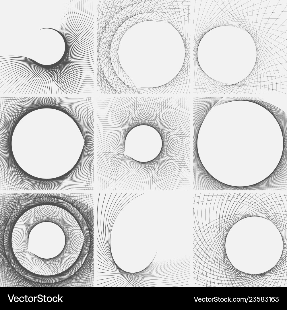 Set of striped abstract forms Set of striped abstract forms vector image
