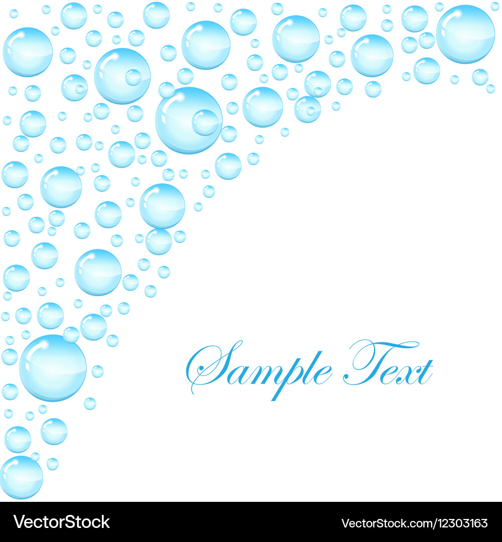 Soap Bubbles Background - Text Overlay Vector Image