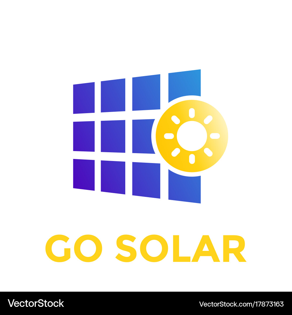 Solar panel icon logo Royalty Free Vector Image