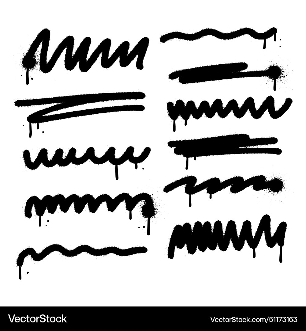 Urban graffiti grunge rough underline hand drawn Vector Image Urban graffiti grunge rough underline hand drawn Vector Image