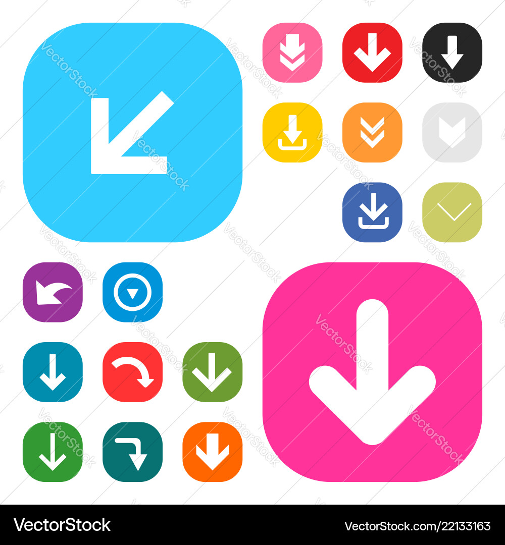 User interface buttons design set vector image