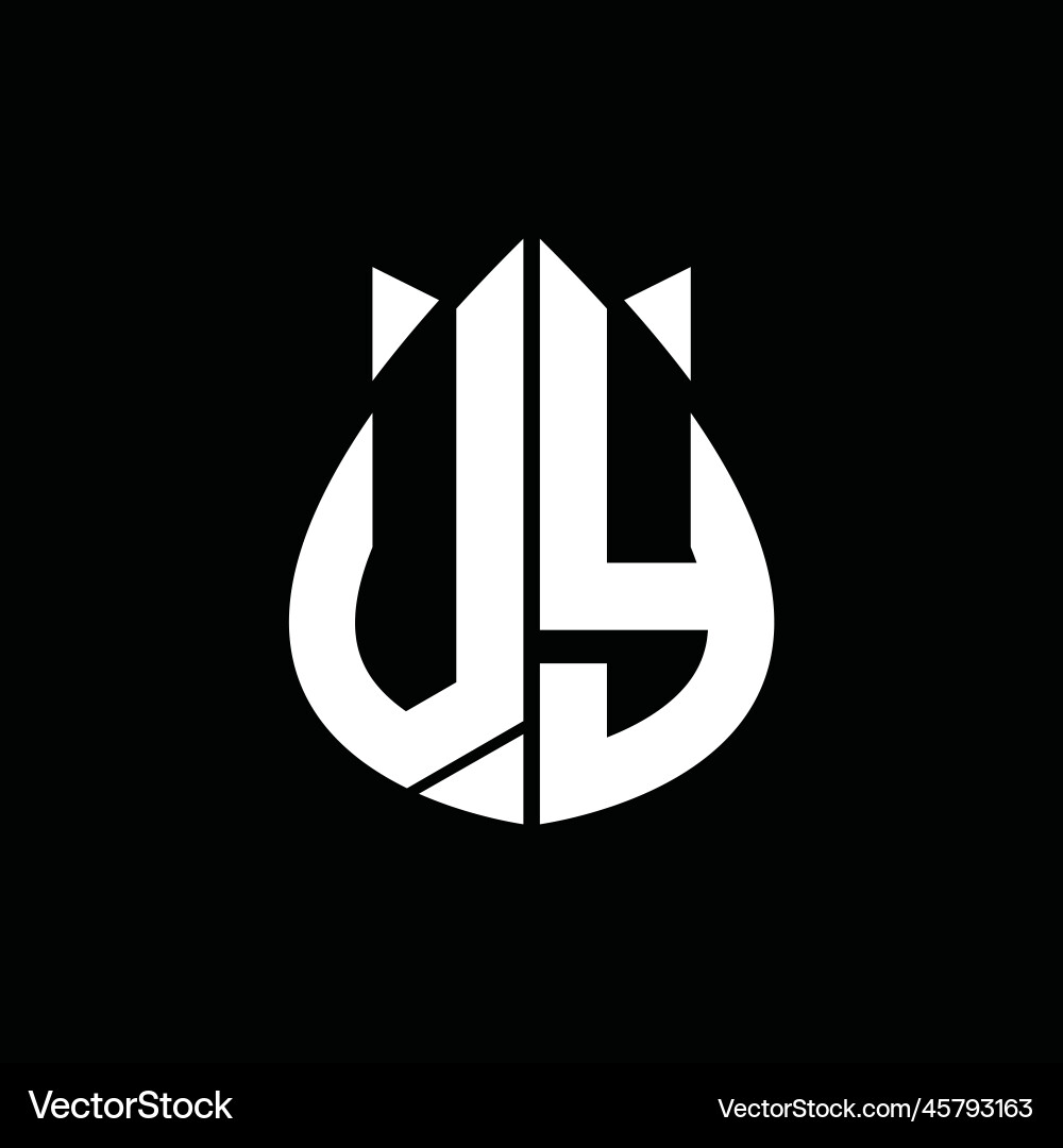 Vy logo monogram drops crown shape images design Vector Image
