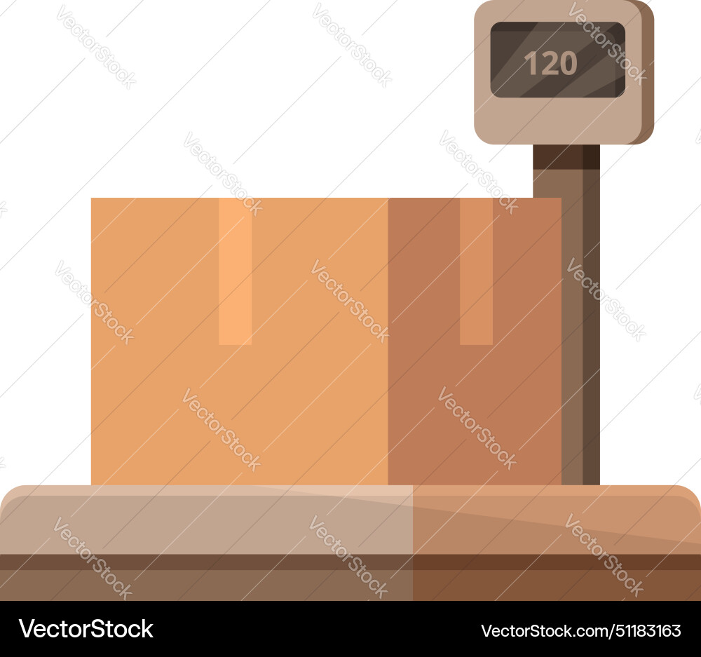 Wholesale store digital scales icon cartoon Wholesale store digital scales icon cartoon vector image