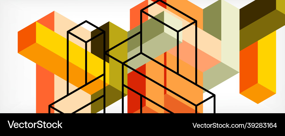 Abstract background 3d cubes cubic elements Abstract background 3d cubes cubic elements vector image