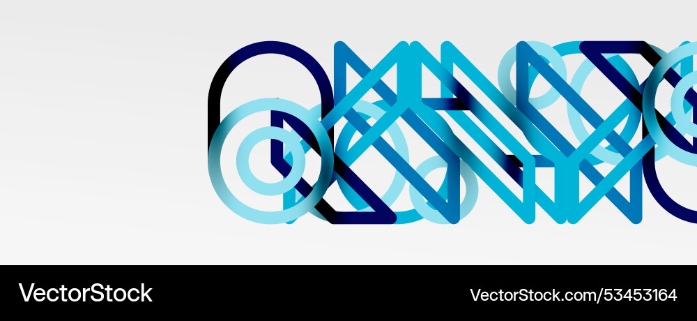 Abstract background - colorful circle lines Vector Image