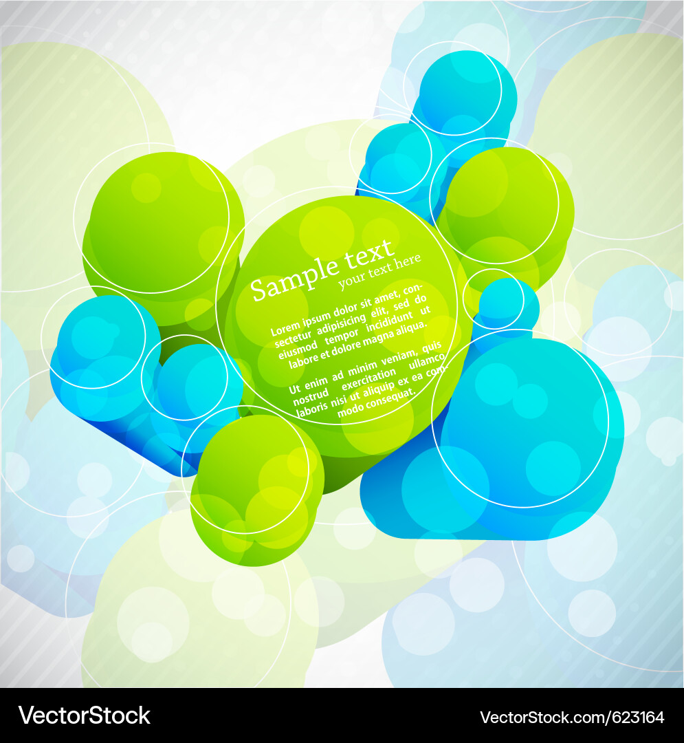 Abstract background with 3d element vector image