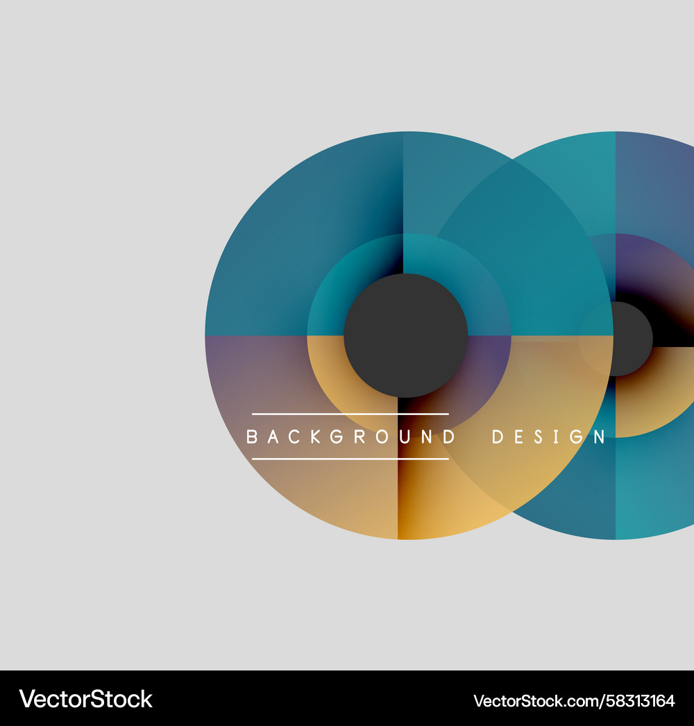 Abstract circles overlap creating colorful Vector Image