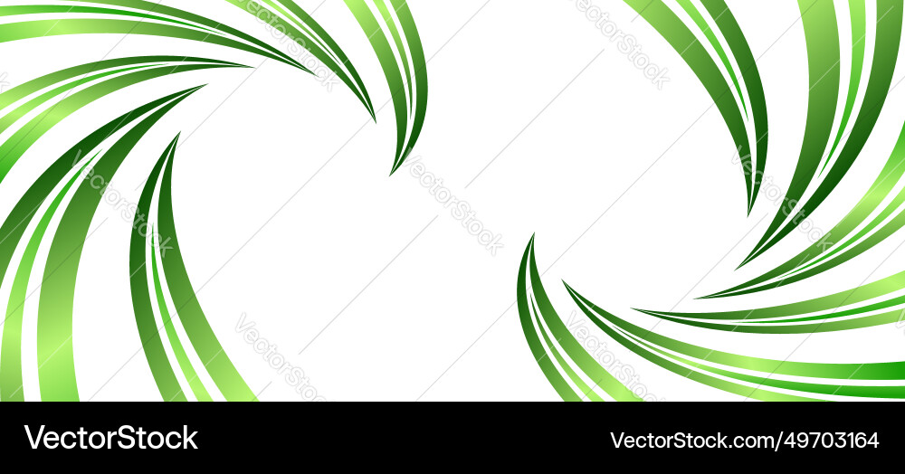 Abstract green gradient vortex curve spiral curl Vector Image