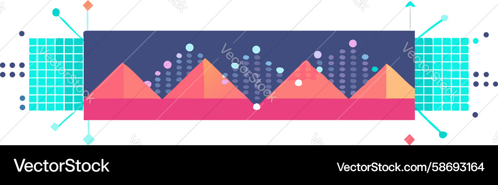 Abstract tech border dynamic digital frame design Vector Image
