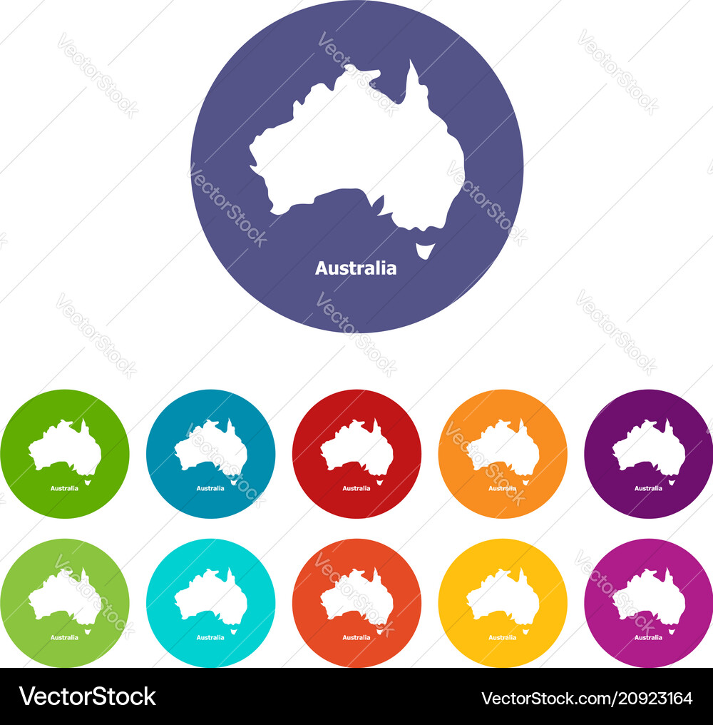 Australia map icon simple style Vector Image