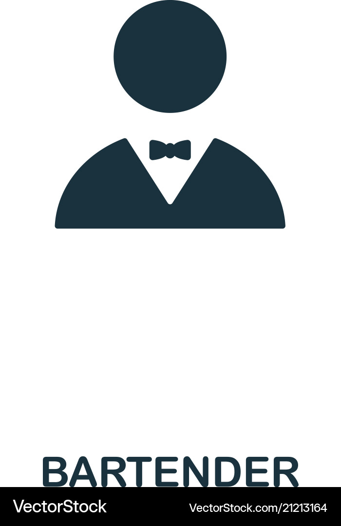 Bartender icon line style design ui Vector Image