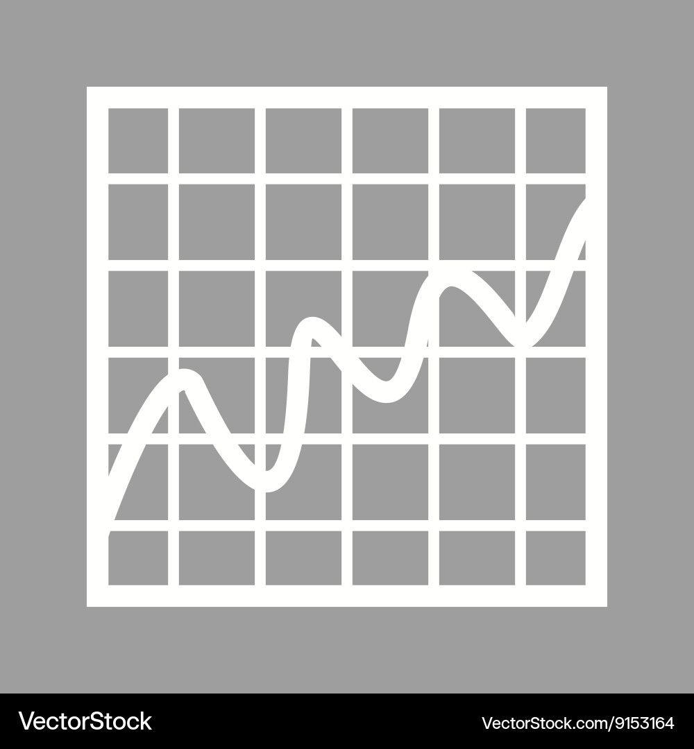 Bell curve on graph vector image