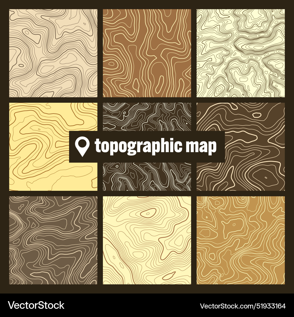 Colorful topographic map with contour lines Colorful topographic map with contour lines vector image