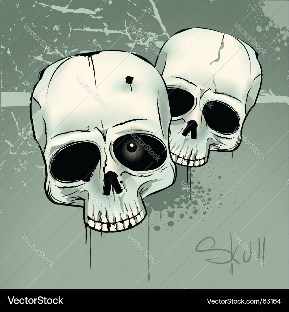 Dark Skull Pattern Vector Image