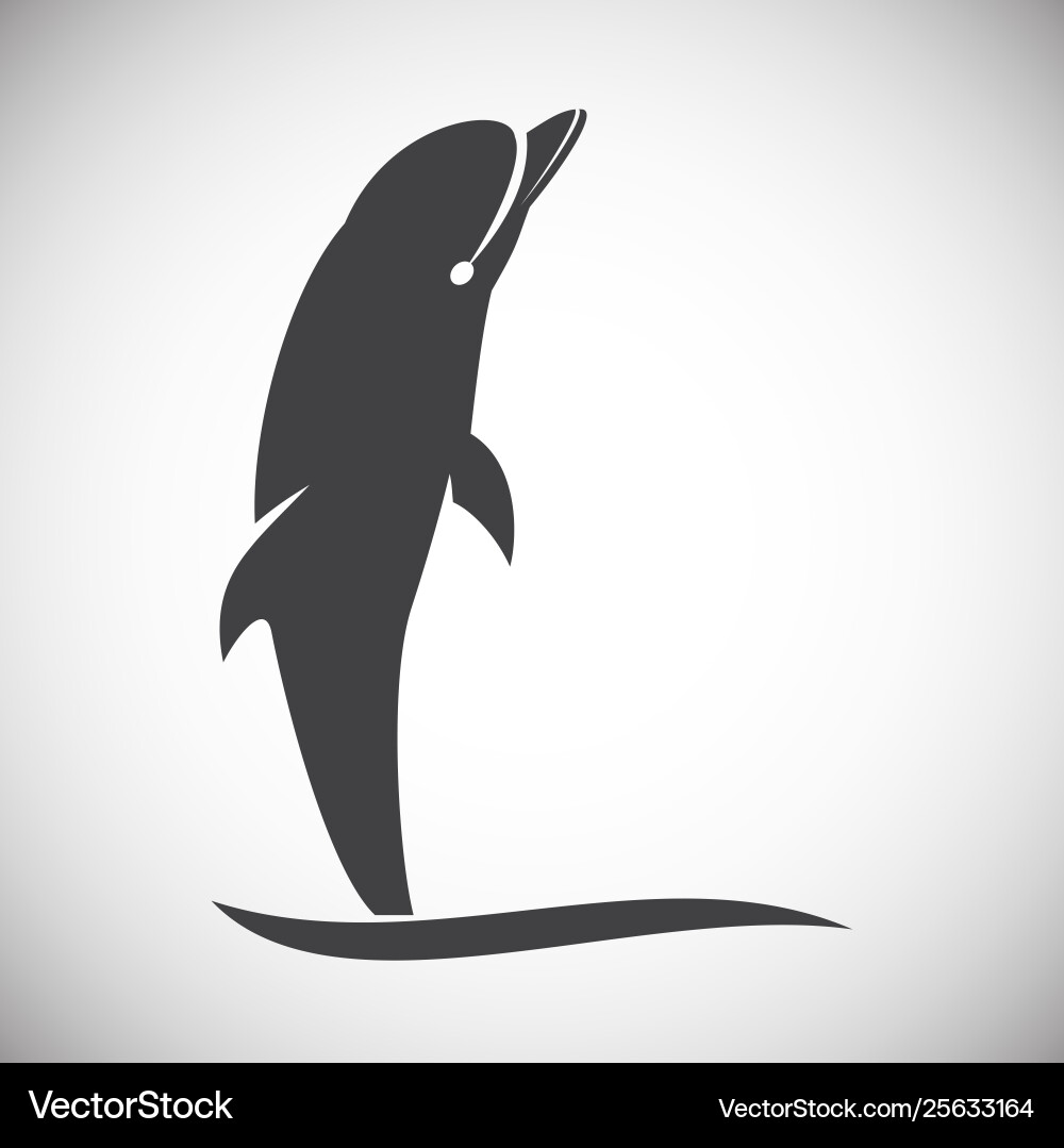 Dolphin icon on background for graphic and web Vector Image