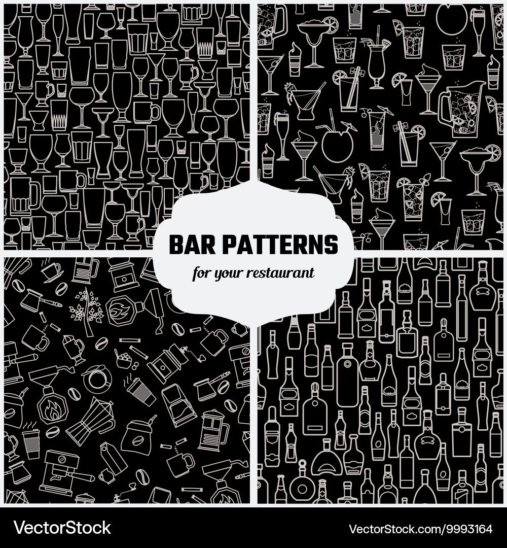 Drinks and Bar Pattern vector image