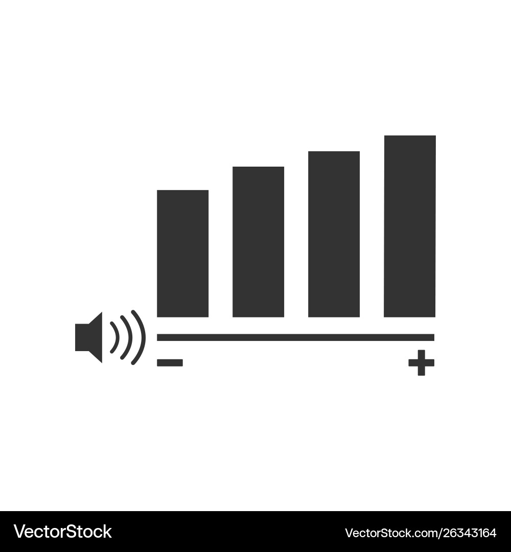 Flat volume control user interface Flat volume control user interface vector image