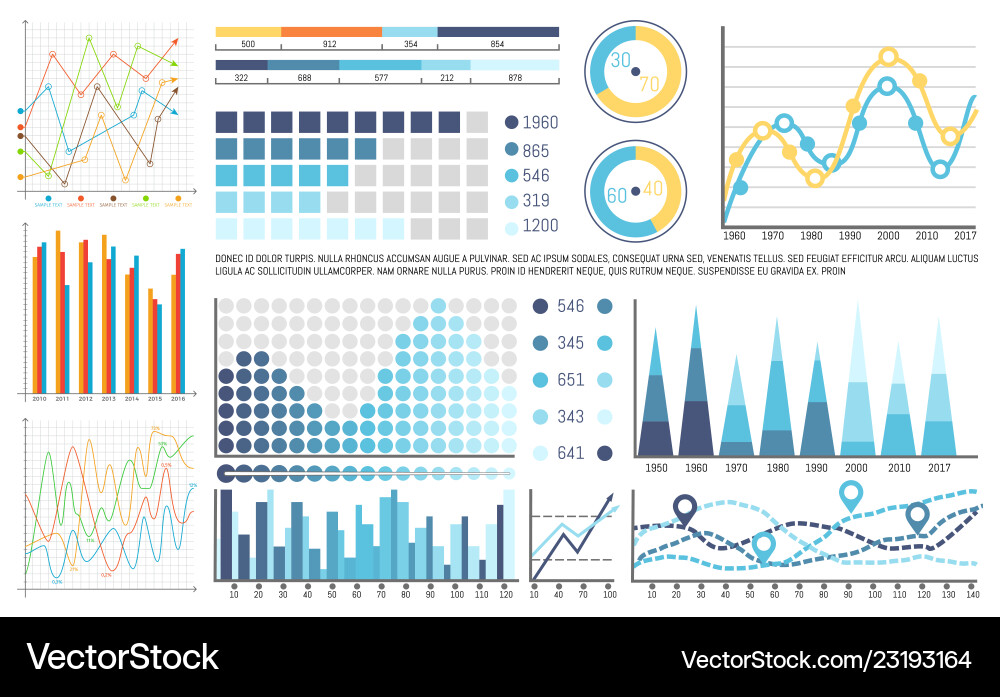 Flowcharts structures organisation of visual data Flowcharts structures organisation of visual data vector image