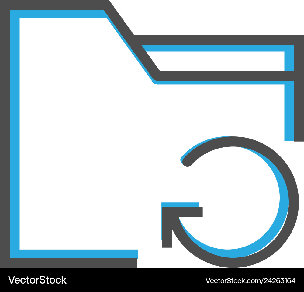 Folder icon design interaction line Folder icon design interaction line vector image