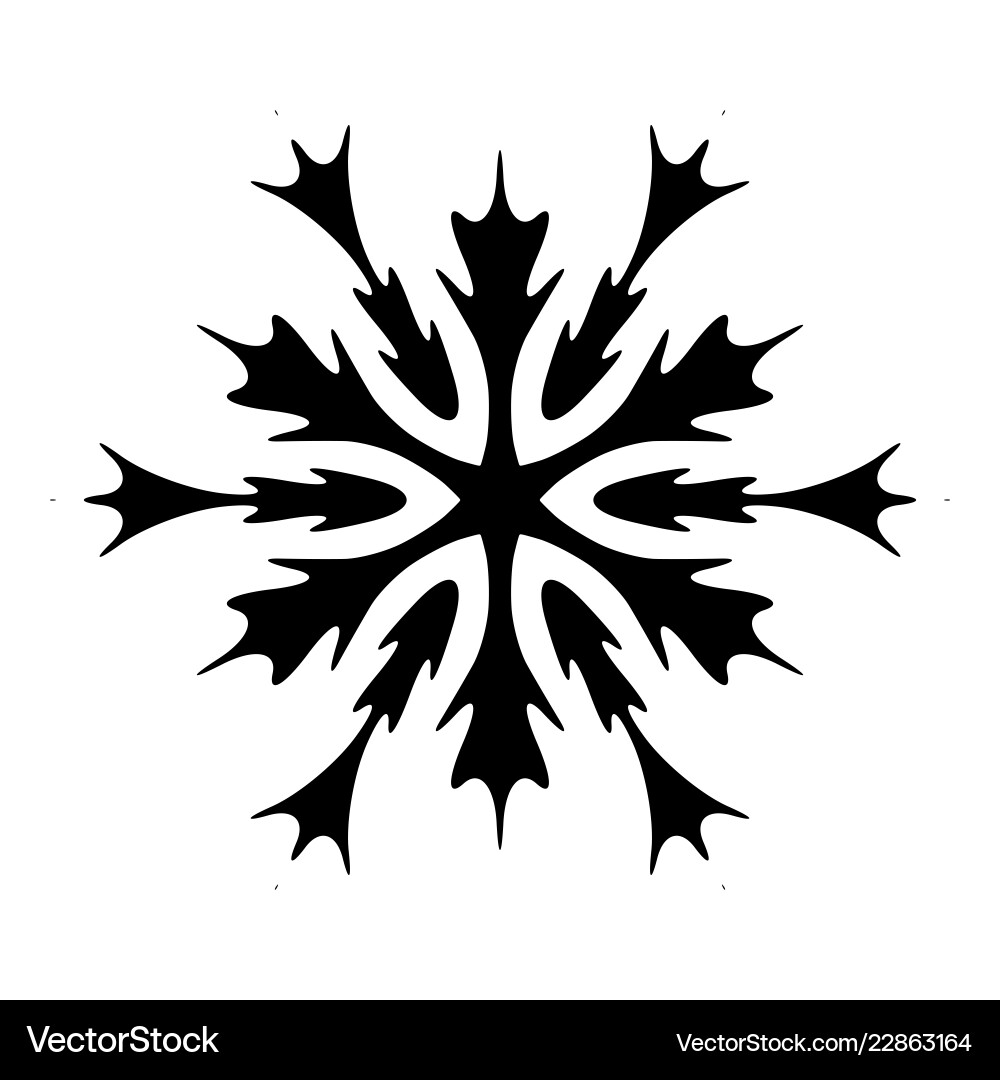 Isolated simple snowflake Isolated simple snowflake vector image