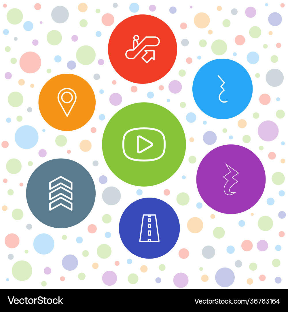Navigation icons Vector Image