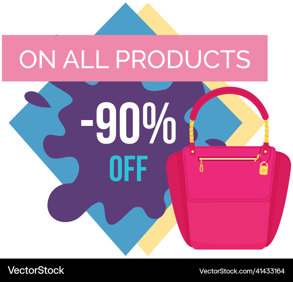 Sale poster with womens bag discount special Sale poster with womens bag discount special vector image