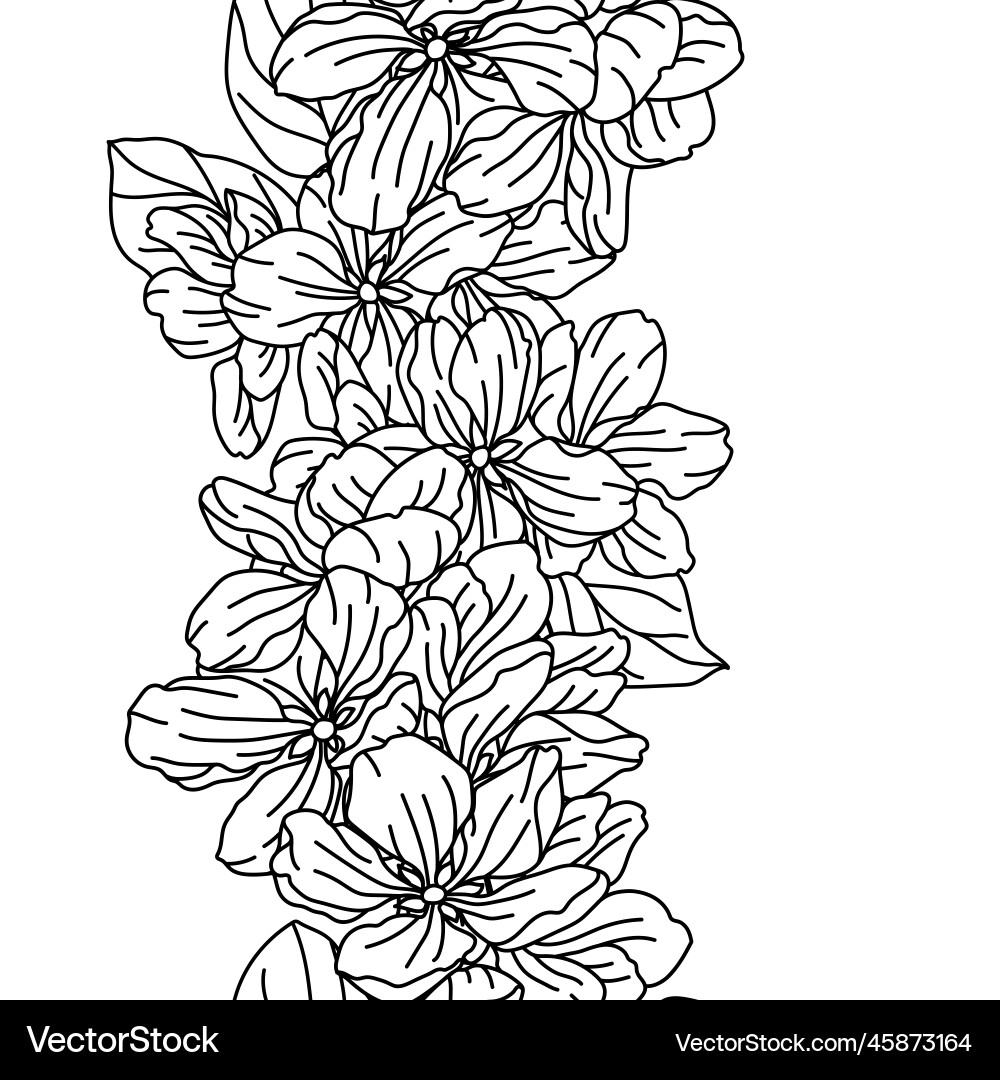 Seamless pattern with apple tree flowers Seamless pattern with apple tree flowers Vector Image