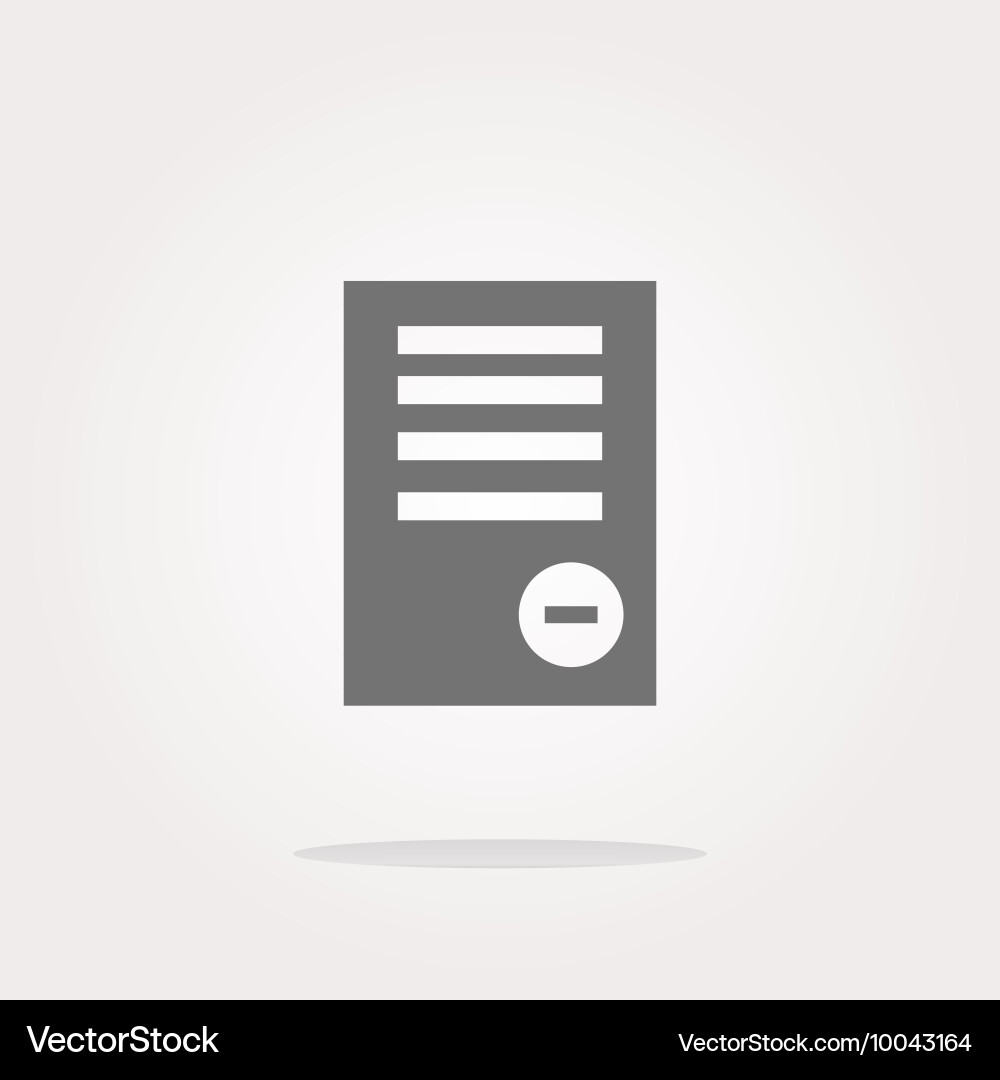 Text file sign icon delete document symbol vector image