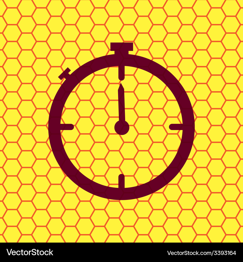 Timer icon symbol flat modern web design with long vector image