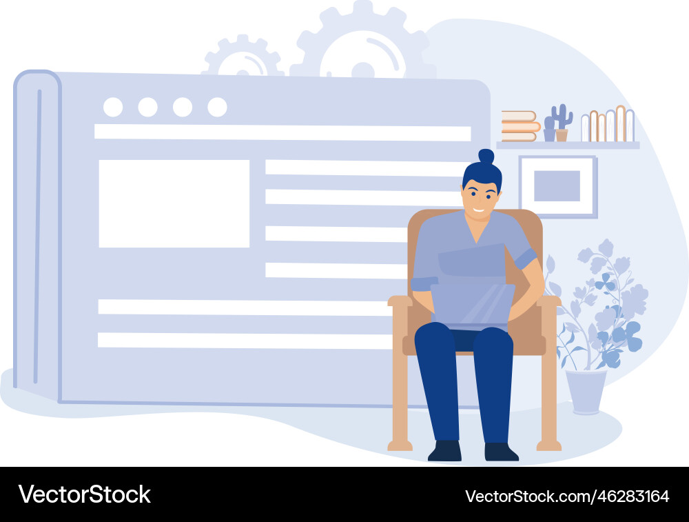 Web development conceptsingle page application vector image