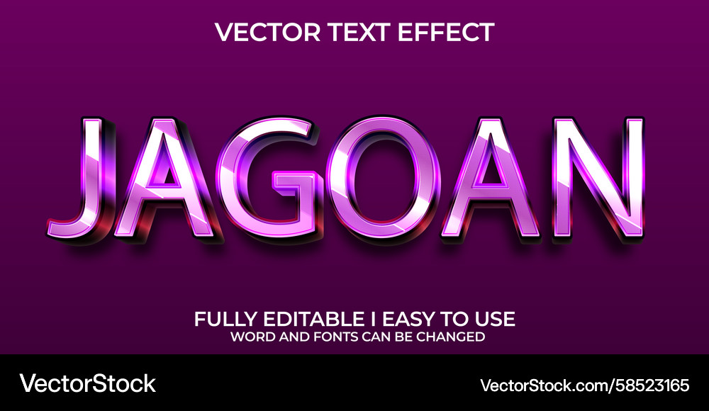 3D Text Effect - Editable Vector Image
