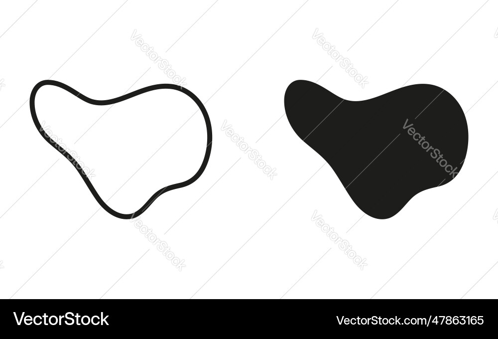 Abstract amoeba random shape amorphous splodge Abstract amoeba random shape amorphous splodge vector image