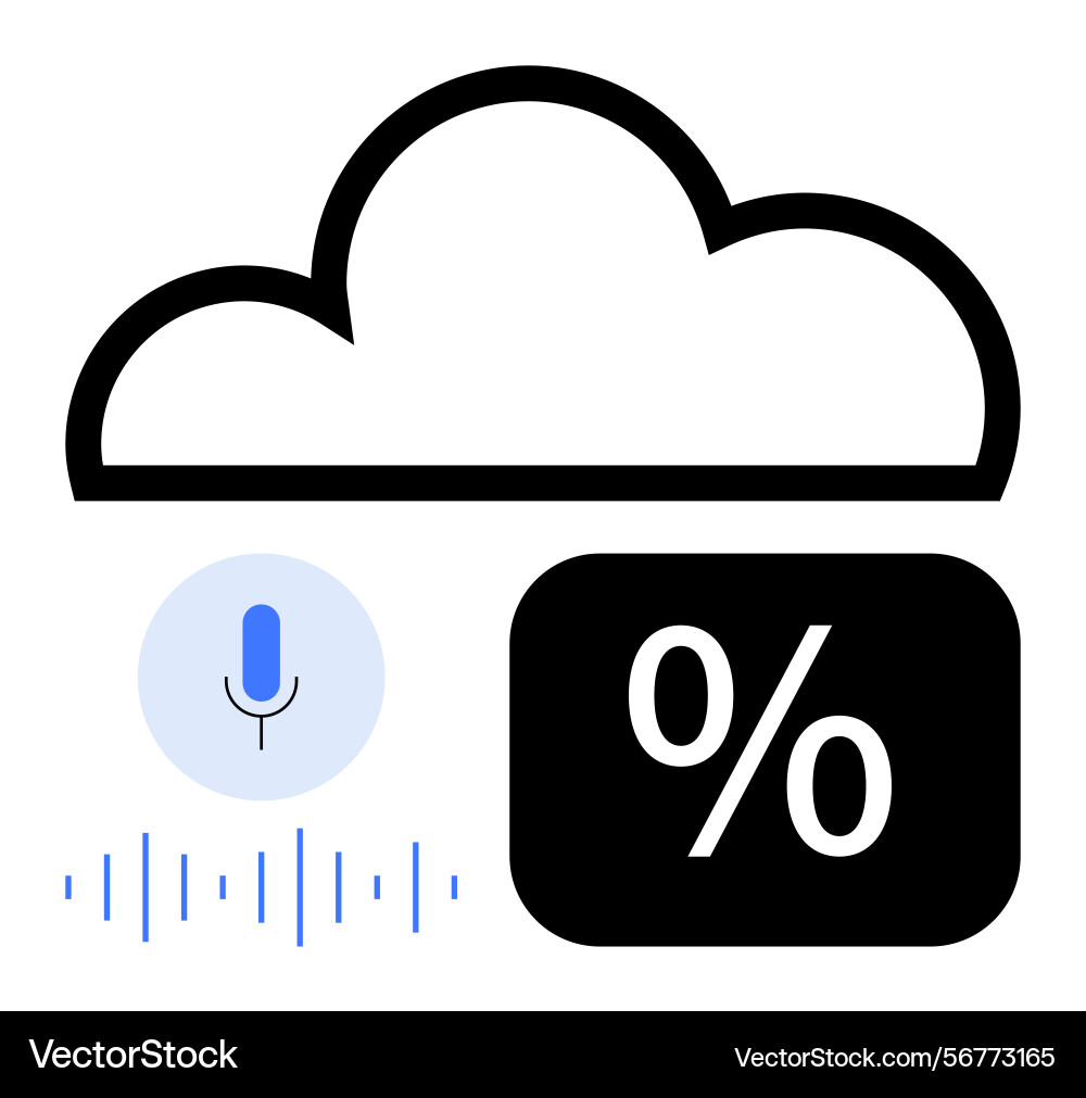 Cloud Computing mit Sprachbefehlsintegration Cloud Computing mit Sprachbefehlsintegration vektorbild