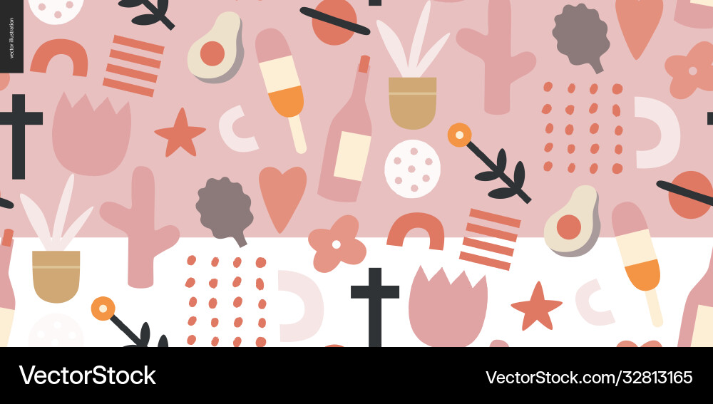 Decorative primitive pattern Decorative primitive pattern vector image