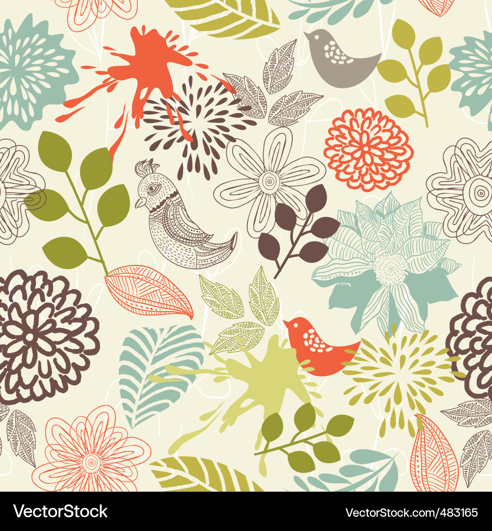 Floral Seamless Pattern vector image