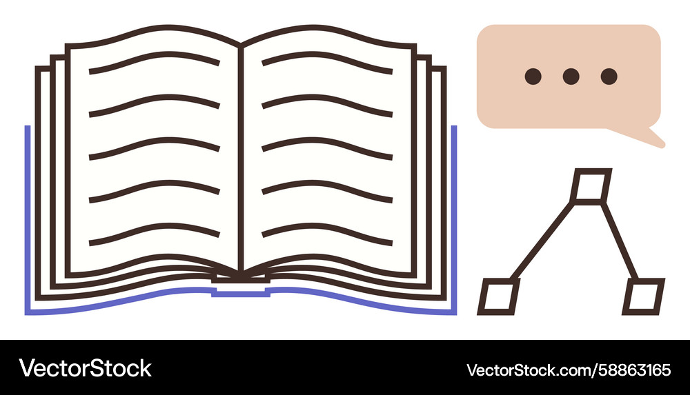 Knowledge Flowchart with Speech Bubble Vector Image