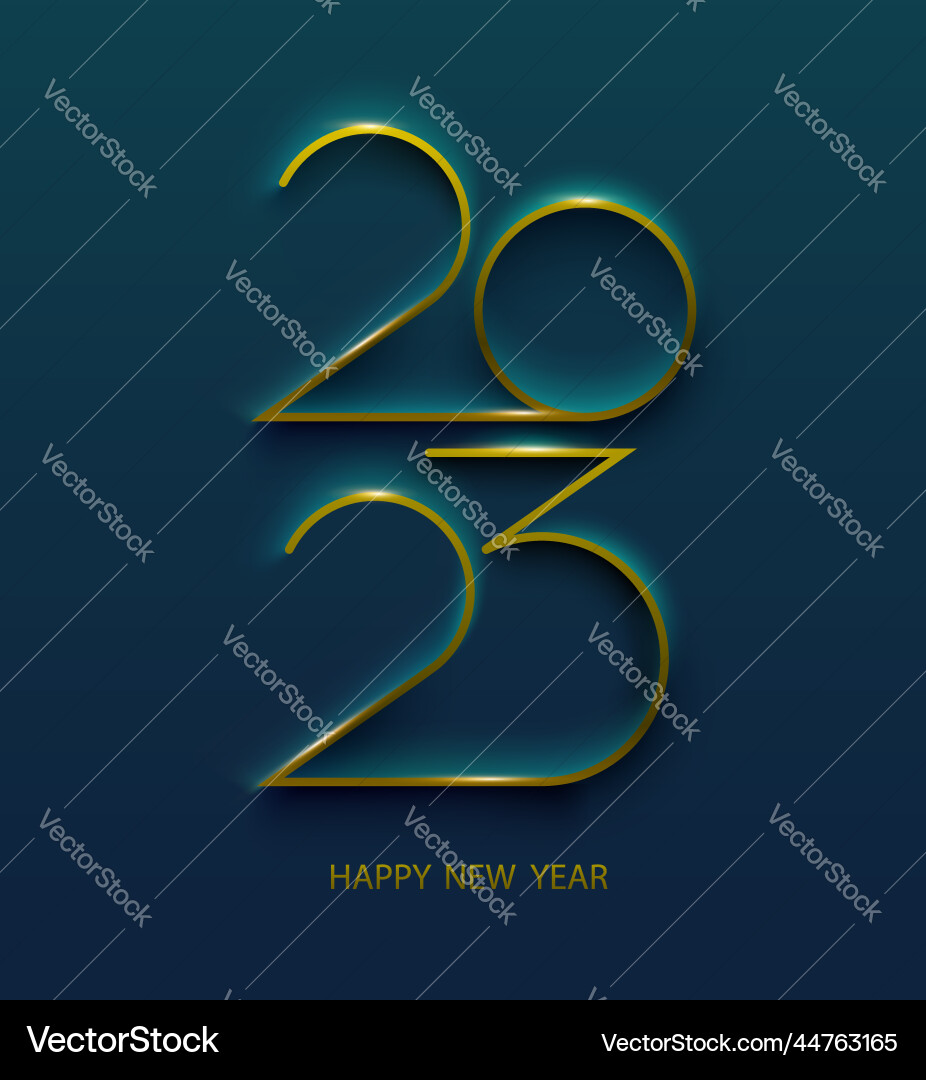 New year 2023 greeting card New year 2023 greeting card vector image
